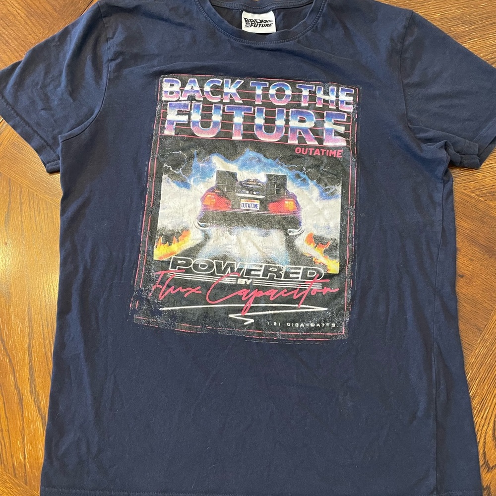 Vintage Back to the Future T-Shirt - Navy, size medium